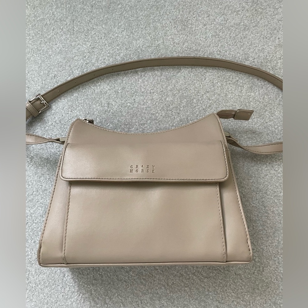 Vintage Liz Claiborne “Crazy Horse” Purse, Taupe